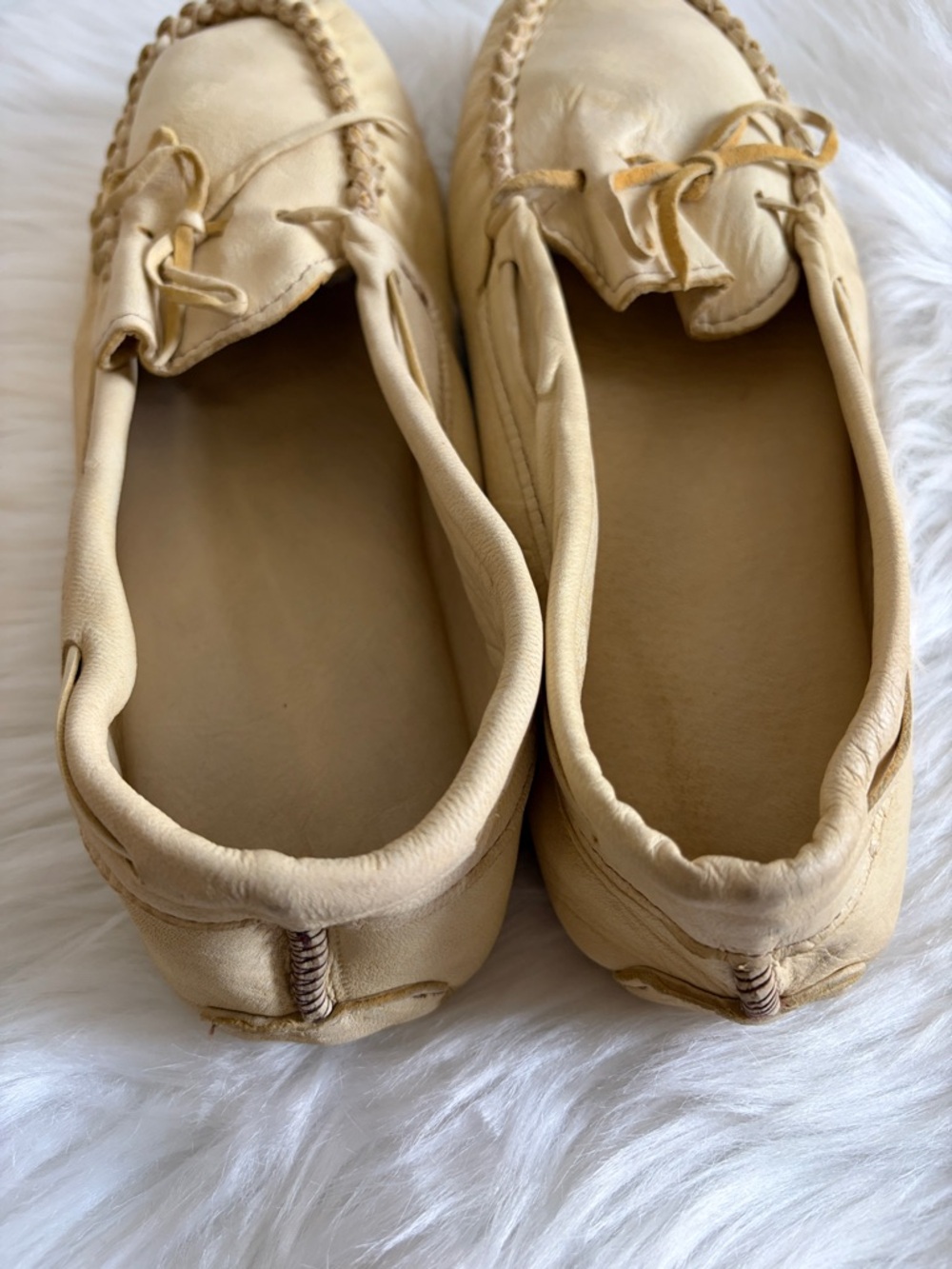 Leather Moccasin Slip-On Loafers in Tan SIZE 9 MENS - Picture 7 of 8